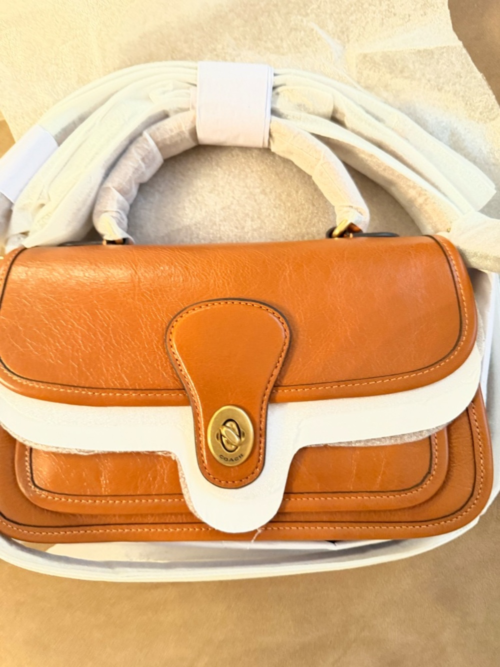COACH Metropolitan 24 Glazed Leather Messenger Bag